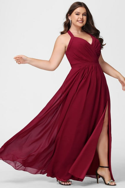 Robe Trapèze Longue Beige Élégante - gallery 5