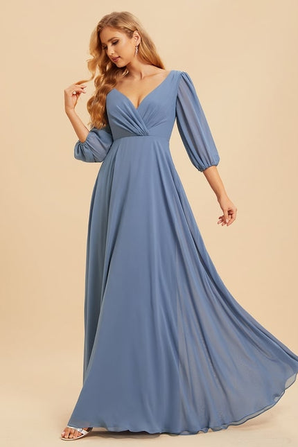 Robe Trapèze Mousseline Fendue - gallery 3