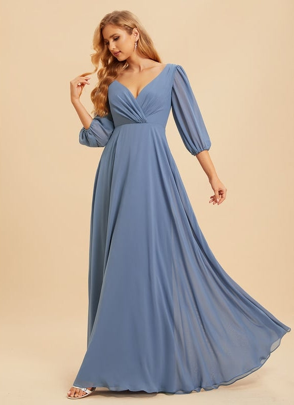 Robe Trapèze Mousseline Fendue - gallery 3