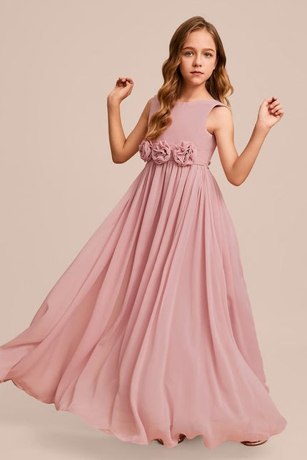 Robe Trapèze Mousseline Fleurie - gallery 2