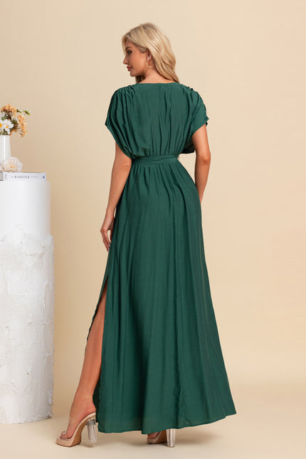 Robe Trapèze Maxi Vert Serein - gallery 1