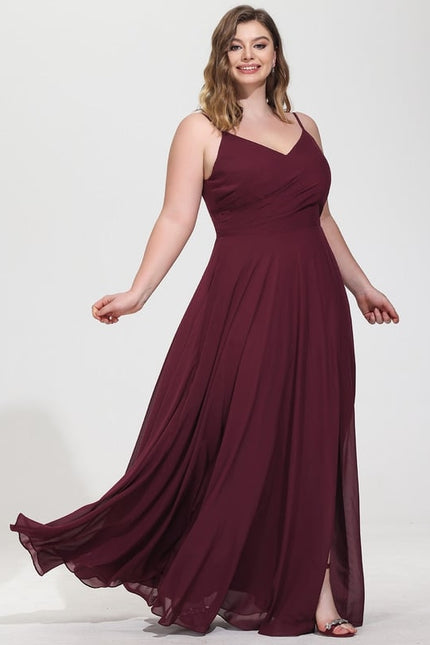 Robe Trapèze Longue Beige Élégante - gallery 8