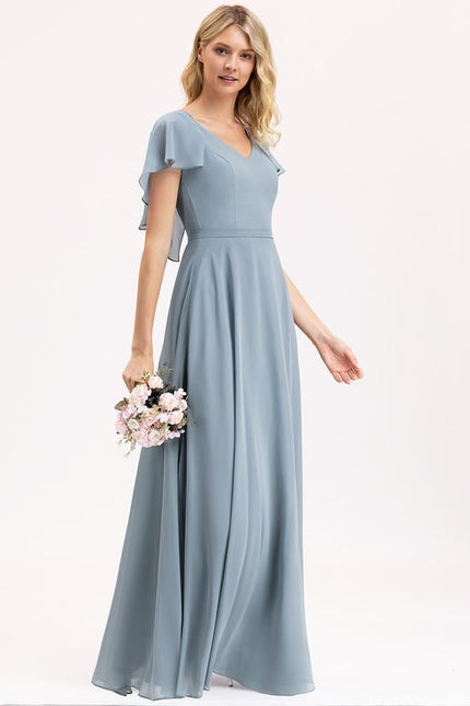 Robe Trapèze Mousseline Fendue - gallery 2