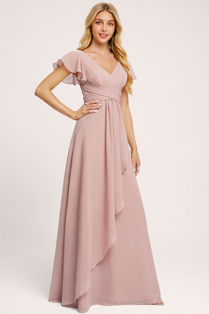 Robe Trapèze Mousseline Fendue - gallery 1