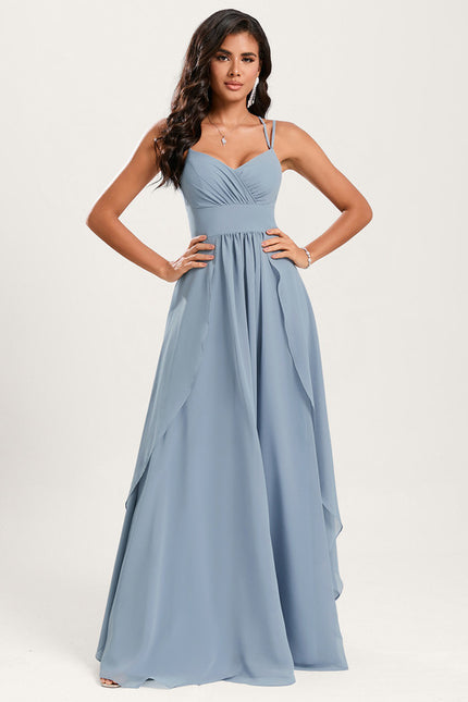 Robe Trapèze Mousseline Fendue - gallery 3