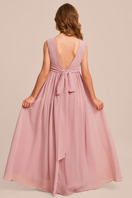 Robe Trapèze Mousseline Fleurie - gallery 1