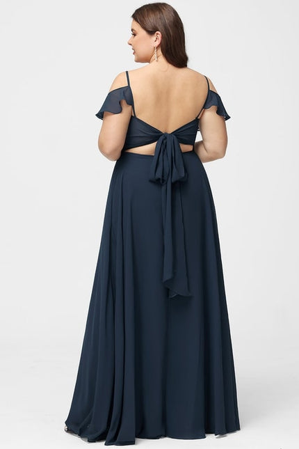 Robe Trapèze Longue Beige Élégante - gallery 9