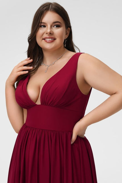 Robe Trapèze Longue Beige Élégante - gallery 9