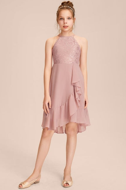Robe Trapèze Flou Rosé - gallery 4
