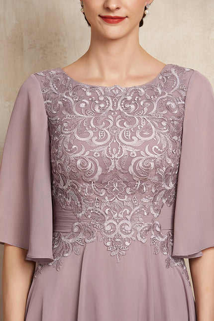 Robe Trapèze Lilas Élégant - gallery 7