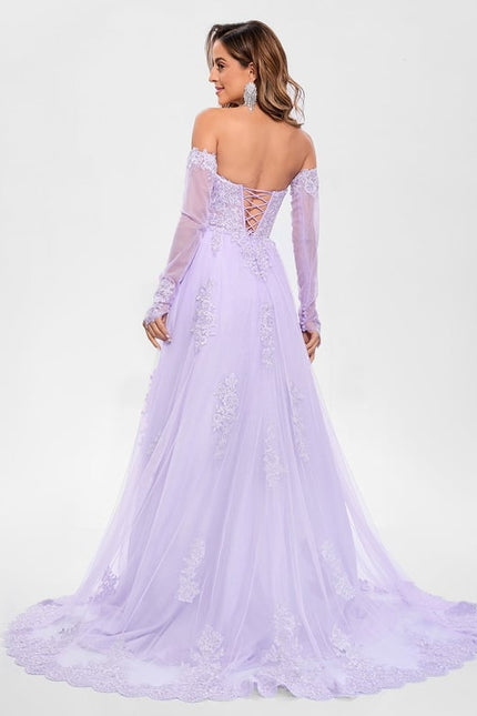 Robe Trapèze Lavande Élégante - gallery 1