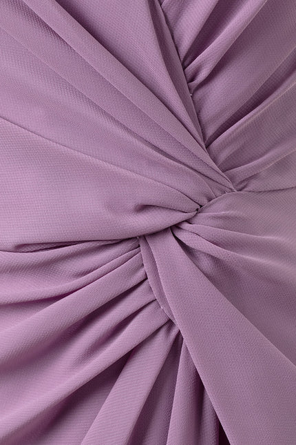 Robe Trapèze Mousseline Fendue - gallery 8