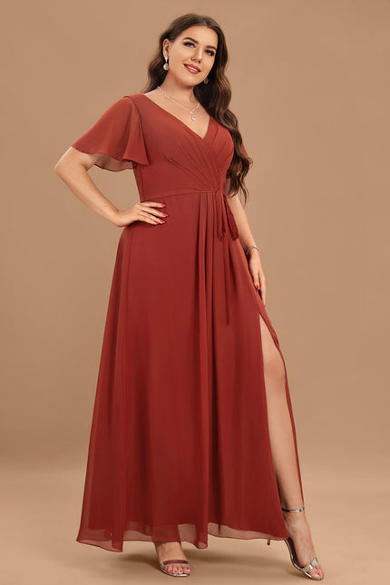 Robe Trapèze Longue Beige Élégante - gallery 8