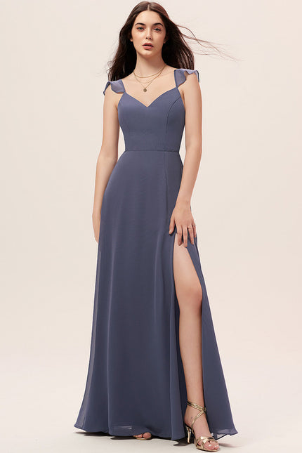 Robe Trapèze Longue Beige Élégante - gallery 1