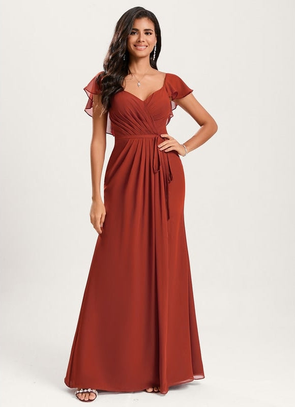 Robe Trapèze Mousseline Fendue - gallery 5