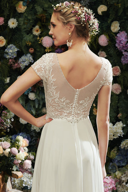 Robe Trapèze Lumière De Mousseline - gallery 4