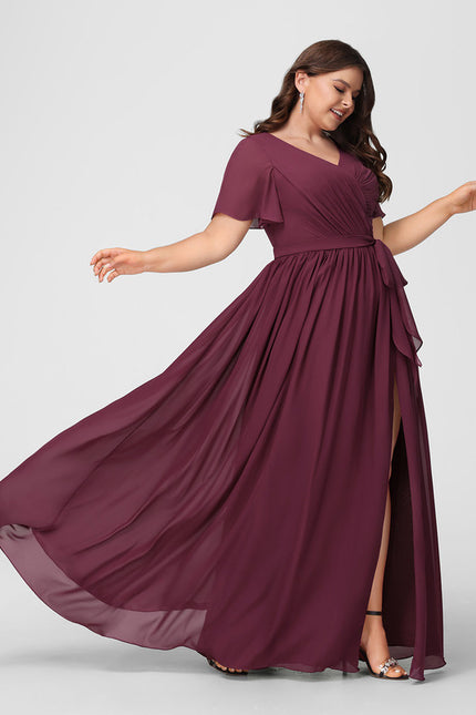 Robe Trapèze Longue Beige Élégante - gallery 8