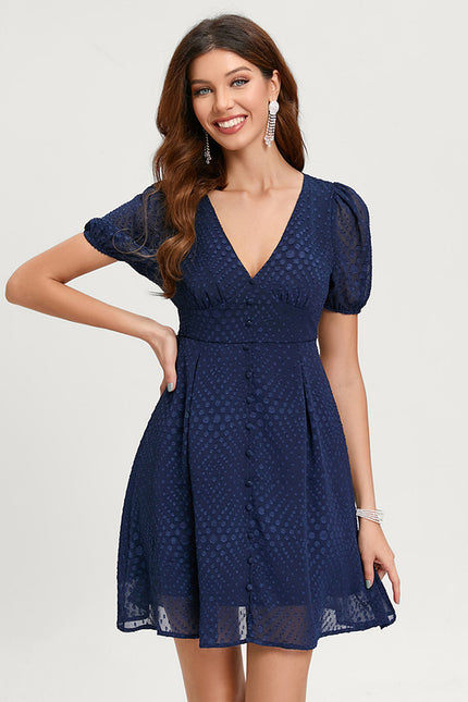 Robe Trapèze Marine Éthérée - gallery 3