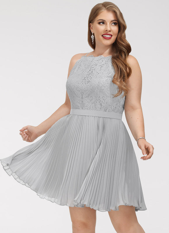 Robe Trapèze Lueur Grise Élégante - gallery 4