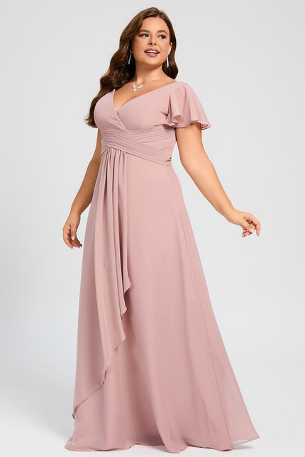 Robe Trapèze Mousseline Fendue - gallery 5