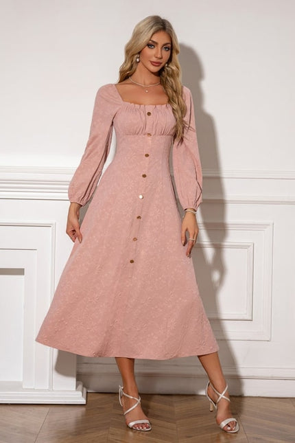Robe Trapèze Midi Romantique - gallery 4
