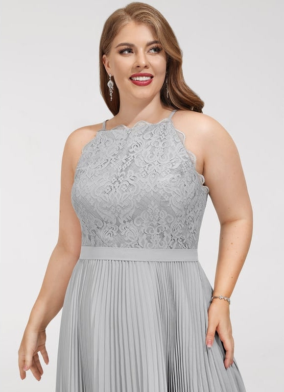 Robe Trapèze Lueur Grise Élégante - gallery 9