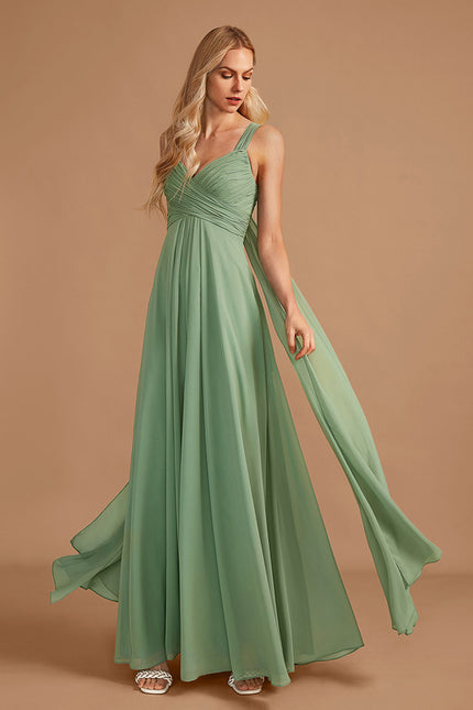 Robe Trapèze Mousseline Fendue - gallery 3