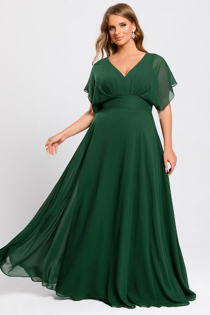 Robe Trapèze Longue Beige Élégante - gallery 7