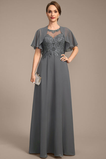 Robe Trapèze Longue Violetée - gallery 1