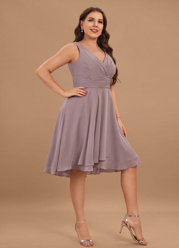 Robe Trapèze Flottante Verte - gallery 9