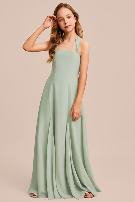 Robe Trapèze Mousseline Bleue