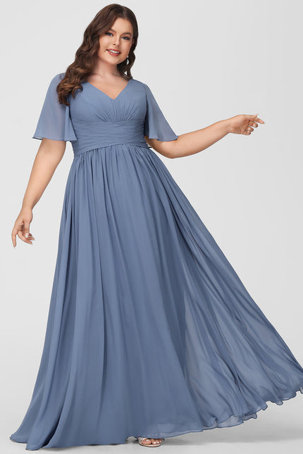 Robe Trapèze Mousseline Fendue - gallery 5