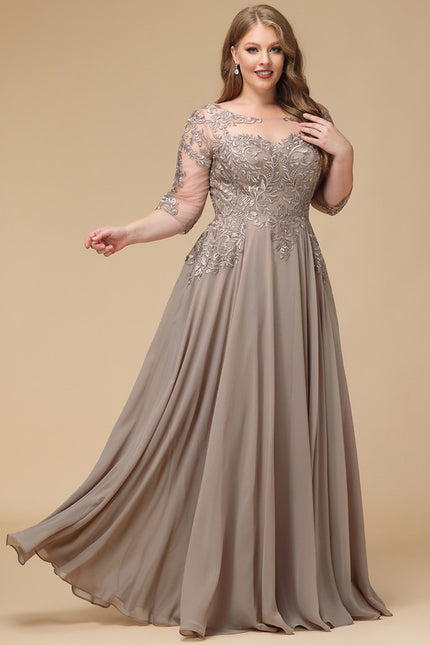 Robe Trapèze Longue Violetée - gallery 6