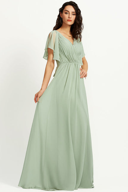 Robe Trapèze Mousseline Fendue - gallery 2