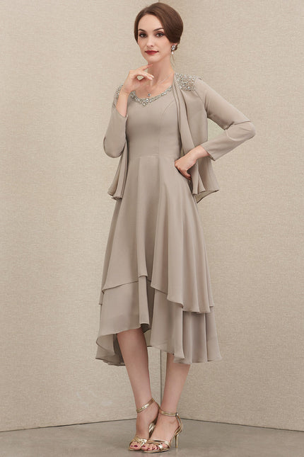 Robe Trapèze Élégance Acajou - gallery 2