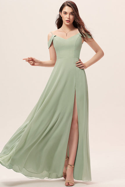 Robe Trapèze Longue Beige Élégante - gallery 3