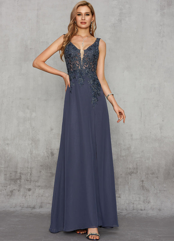 Robe Trapèze Marine Éclatante - gallery 4