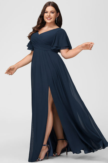 Robe Trapèze Longue Beige Élégante - gallery 5