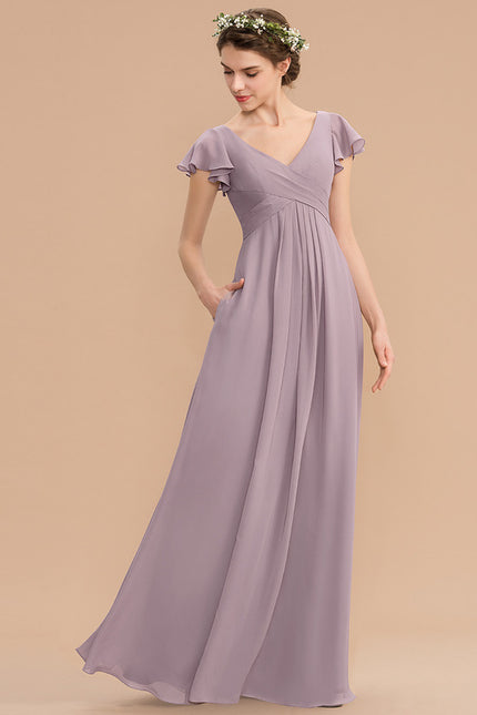 Robe Trapèze Mousseline Fendue - gallery 2