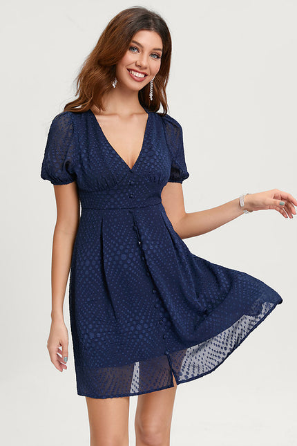 Robe Trapèze Marine Éthérée - gallery 4