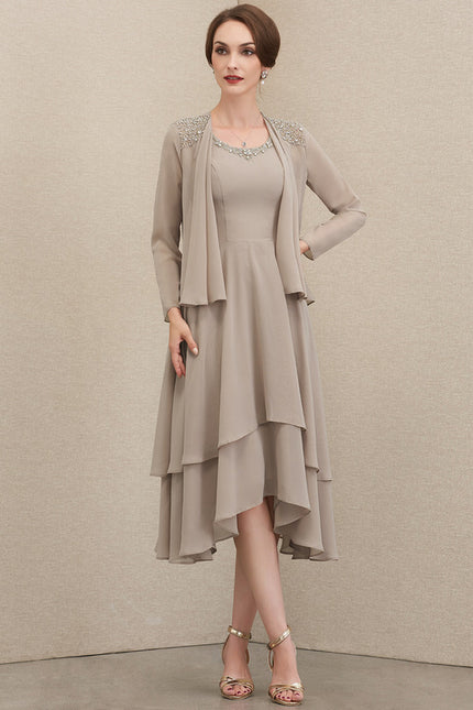 Robe Trapèze Élégance Acajou - gallery 1