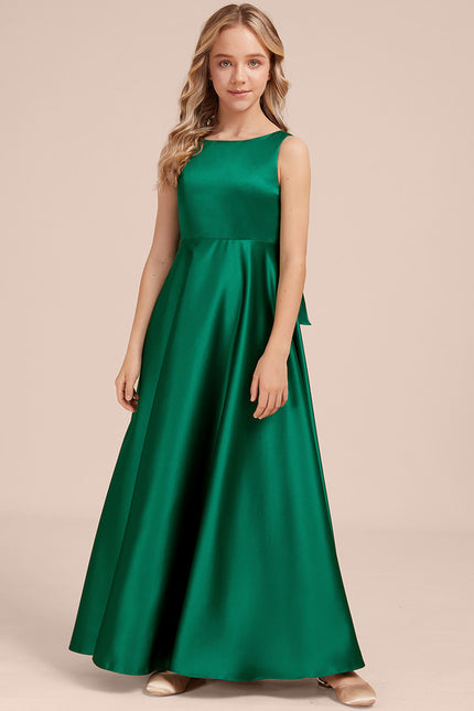 Robe Trapèze Émeraude Satinée