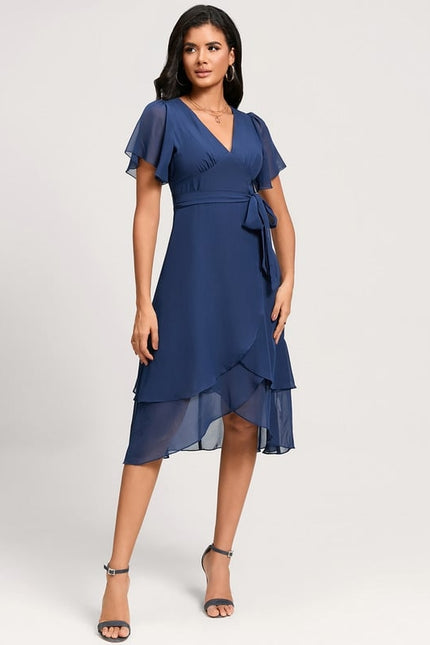 Robe Trapèze Flottante Verte - gallery 5