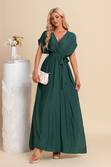 Robe Trapèze Maxi Vert Serein