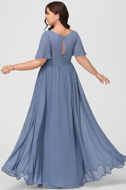 Robe Trapèze Mousseline Fendue - gallery 8