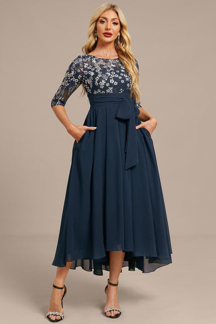 Robe Trapèze Mi-Longue Cérémonie - gallery 3