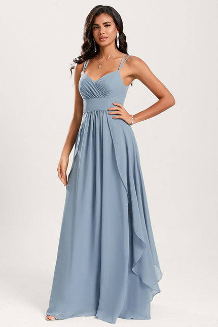 Robe Trapèze Mousseline Fendue - gallery 2