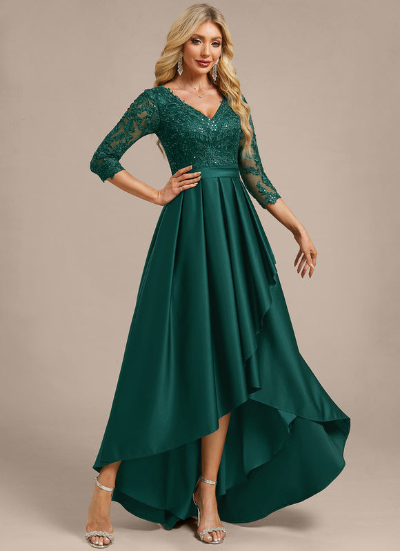Robe Trapèze Élégance Émeraude - gallery 4