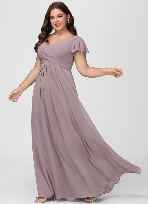 Robe Trapèze Mousseline Fendue - gallery 4