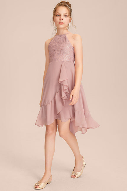 Robe Trapèze Flou Rosé - gallery 3